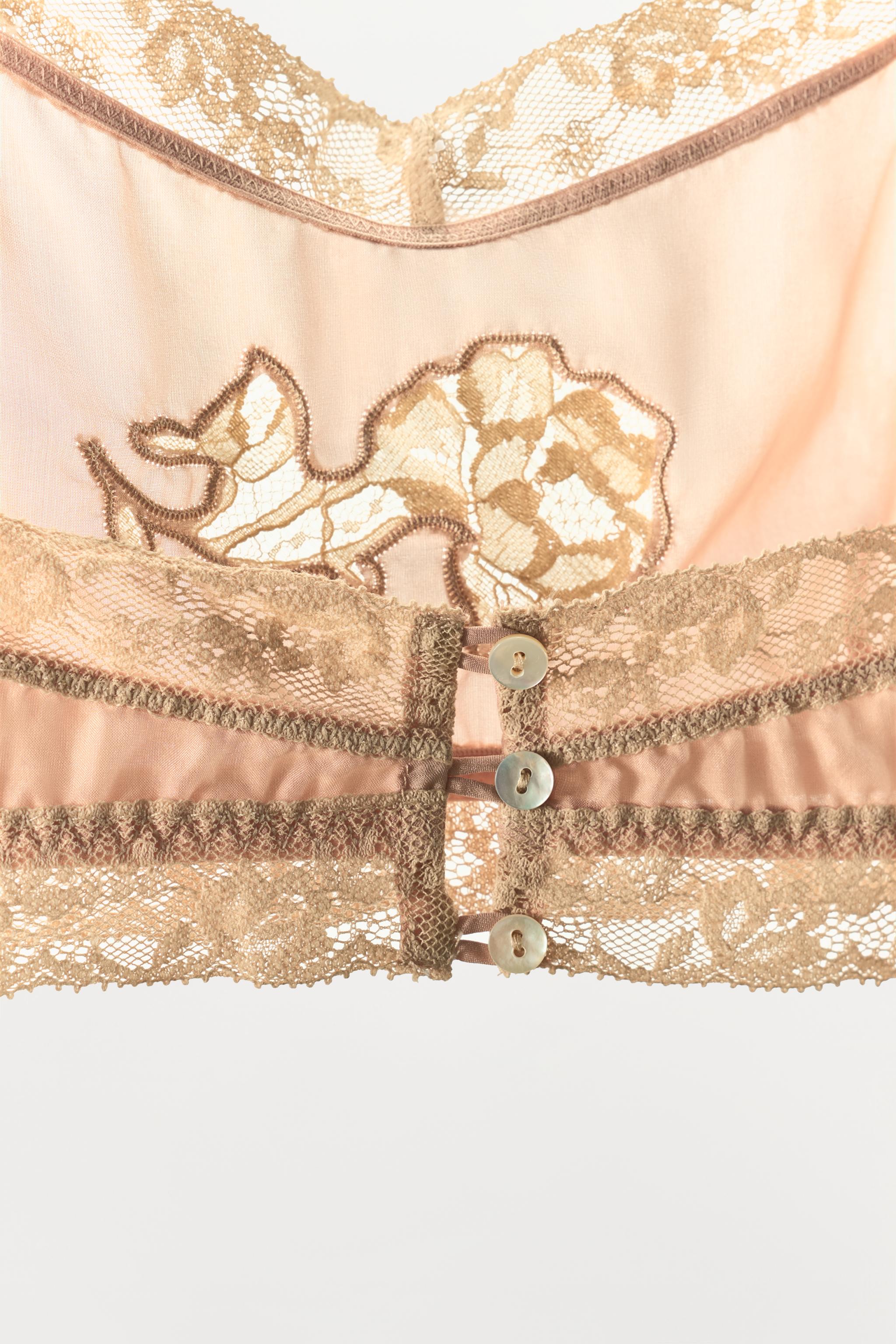 100% SILK EMBROIDERED LACE BRA
